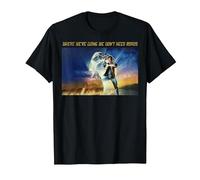 Back to The Future Where We're Going We Don't Need Roads T-Shirt, Men, Black, Medium