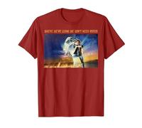 Back to The Future Where We're Going We Don't Need Roads T-Shirt, Men, Cranberry Red, X-Large