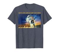 Back to The Future Where We're Going We Don't Need Roads T-Shirt, Men, Heather Blue, XX-Large