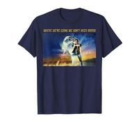 Back to The Future Where We're Going We Don't Need Roads T-Shirt, Men, Navy Blue, 4X-Large