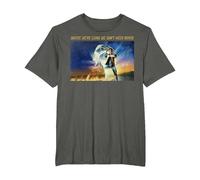Back to The Future Where We're Going We Don't Need Roads T-Shirt, Men's Big and Tall, Asphalt Grey, 5X Tall
