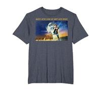 Back to The Future Where We're Going We Don't Need Roads T-Shirt, Men's Big and Tall, Heather Blue, 4X Tall
