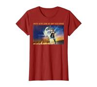Back to The Future Where We're Going We Don't Need Roads T-Shirt, Women, Cranberry Red, Small