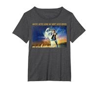 Back to The Future Where We're Going We Don't Need Roads T-Shirt, Women's Plus, Dark Heather Grey, 1X