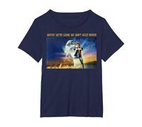 Back to The Future Where We're Going We Don't Need Roads T-Shirt, Women's Plus, Navy Blue, 6X
