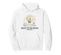 Back to the Moon Finally Rocket Launch Space Pullover Hoodie