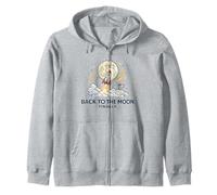 Back to the Moon Finally Rocket Launch Space Zip Hoodie