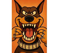 BACK TO VINTAGE Angry Dog - A5 A4 A3 Cute Cats and Funny Animals Poster Wall Art Home Decor Art Print Featuring Playful Pets and Adorable Creatures for Living Room