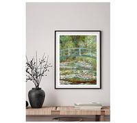 BACK TO VINTAGE Bridge Over a Pond of Water Lilies - Cloude Monet, A4 Wall Art,Painter, High Resolution, Home Decor for Living Room, Office, Art, Famous Artists, No Frame Include