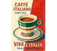 BACK TO VINTAGE CAFFÈ ITALIANO - A5 A4 A3 Food and Drink Poster Wall Art Home Decor Featuring Delicious Desserts Coffee and Classic Culinary Inspiration for Kitchen Style