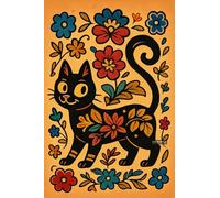 BACK TO VINTAGE Cat in Flowers - A5 A4 A3 Cute Cats and Funny Animals Poster Wall Art Home Decor Art Print Featuring Playful Pets and Adorable Creatures for Living Room