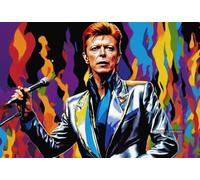 BACK TO VINTAGE David Bowie Poster A4 Retro Wall Art Featuring Iconic Portrait of the Music Legend for Pop Culture Interiors Studio Decor or Classic Rock Art Display