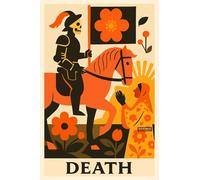 BACK TO VINTAGE DEATH - A5 A4 A3 Tarot Card and Zodiac Sign Poster Wall Art Home Decor Featuring Mystical Astrology and Esoteric Symbols for Spiritual Spaces