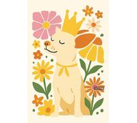 BACK TO VINTAGE Dog in a Crown - A5 A4 A3 Cute Cats and Funny Animals Poster Wall Art Home Decor Art Print Featuring Playful Pets and Adorable Creatures for Living Room
