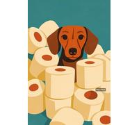 BACK TO VINTAGE Dog in Paper - A5 A4 A3 Cute Cats and Funny Animals Poster Wall Art Home Decor Art Print Featuring Playful Pets and Adorable Creatures for Living Room