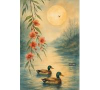 BACK TO VINTAGE Ducks in the Lake - A5 A4 A3 Wildlife Poster Wall Art Featuring Wild Nature Illustration for Interior or Nature Themed Decor (A5 (210x148mm), High-resolution paper)