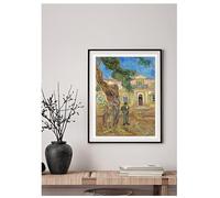 BACK TO VINTAGE Hospital St. Paul at Saint-Rémy-de-Provence - Van Gogh, A4 Wall Art,Painter, High Resolution, Home Decor for Living Room, Office, Art, No Frame Include