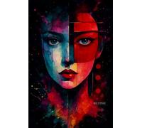 BACK TO VINTAGE Human Face With Geometric Elements - A4 Poster Artistic Woman Portrait Art Print Wall Art Home Decor Abstract Female Face Contemporary Aesthetic Design