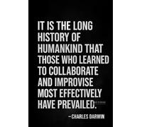 BACK TO VINTAGE Inspirational Charles Darwin Quote In Bold White Text - Elegant Motivational Speech Poster A4 Wall Art for Daily Inspiration in Home Office or Personal Growth Space