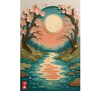 BACK TO VINTAGE Japanese Landscape - A5 A4 A3 Japanese Culture Poster Format with Traditional Motifs and Illustrations for Wall Decoration (A5 (210x148mm), High-resolution paper)