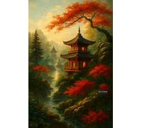 BACK TO VINTAGE Japanese Landscape - A5 A4 A3 Japanese Culture Poster Format with Traditional Motifs and Illustrations for Wall Decoration (A5 (210x148mm), High-resolution paper)