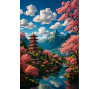 BACK TO VINTAGE Japanese Landscape - A5 A4 A3 Japanese Culture Poster Format with Traditional Motifs and Illustrations for Wall Decoration (A5 (210x148mm), High-resolution paper)