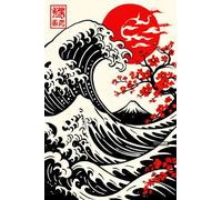 BACK TO VINTAGE Japanese Landscape - A5 A4 A3 Japanese Culture Poster Format with Traditional Motifs and Illustrations for Wall Decoration (A4 (297x210mm), High-resolution paper)