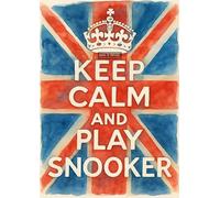 BACK TO VINTAGE Keep Calm Play Snooker British Classic Posters - Keep Calm Poster A4 Wall Art Home Decor Featuring Retro Typography Perfect for Relaxed Spaces and Motivational Interiors