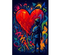 BACK TO VINTAGE Love Is... - A5 A4 A3 Graffiti Poster Wall Art Featuring Colorful Street Art Design for Decorative Display in Home or Office (A3 (420x297mm), High-resolution paper)