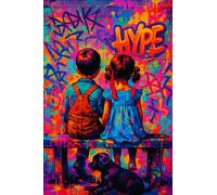 BACK TO VINTAGE Love Is... - A5 A4 A3 Graffiti Poster Wall Art Featuring Colorful Street Art Design for Decorative Display in Home or Office (A5 (210x148mm), High-resolution paper)