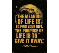 BACK TO VINTAGE Motivational Poster Featuring Pablo Picasso Quote On Black Background - Elegant Motivational Speech Poster A4 Wall Art for Daily Inspiration in Home Office or Personal Growth Space