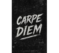 BACK TO VINTAGE Motivational Poster With 'Carpe Diem' In Distressed Black Background - Elegant Motivational Speech Poster A4 Wall Art for Daily Inspiration in Home Office or Personal Growth Space