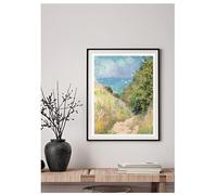 BACK TO VINTAGE Narrow pass near Pourville - Cloude Monet, A4 Wall Art,Painter, High Resolution, Home Decor for Living Room, Office, Art, Famous Artists, No Frame Include