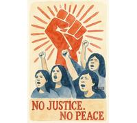 BACK TO VINTAGE NO JUSTICE. NO PEACE - A5 A4 A3 Motivational Poster Wall Art Home Decor Art Print Featuring Inspiring Quotes Positive Energy and Uplifting Words for Office or Living Room