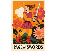 BACK TO VINTAGE PAGE of SWORDS - A5 A4 A3 Tarot Card and Zodiac Sign Poster Wall Art Home Decor Featuring Mystical Astrology and Esoteric Symbols for Spiritual Spaces