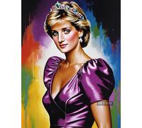 BACK TO VINTAGE Princess Diana Poster A4 Retro Wall Art Featuring Elegant Portrait of the Beloved British Royal for Decorative Displays or UK History Inspired Interiors