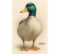 BACK TO VINTAGE Realistic Illustration Of A Male Mallard Duck Staring Left - A4 Poster Wildlife Art Print Wall Art Featuring Animals in Nature Perfect for Home Decor Living Room Office