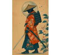 BACK TO VINTAGE Samurai - A5 A4 A3 Japanese Culture Poster Format with Traditional Motifs and Illustrations for Wall Decoration (A3 (420x297mm), High-resolution paper)