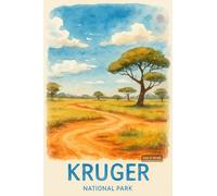BACK TO VINTAGE Serene Kruger National Park Landscape - A4 Travel City Poster Wall Art Home Decor Art Print with Iconic Landmarks and Global Views for Culture Inspired