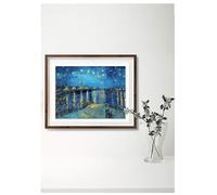 BACK TO VINTAGE Starry Night Over the Rhône - Van Gogh, A4 Wall Art,Painter, High Resolution, Home Decor for Living Room, Office, Art, No Frame Include