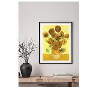 BACK TO VINTAGE Sunflowers - Van Gogh, A4 Wall Art,Painter, High Resolution, Home Decor for Living Room, Office, Art, No Frame Include