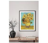 BACK TO VINTAGE Sunflowers - Van Gogh, A4 Wall Art,Painter, High Resolution, Home Decor for Living Room, Office, Art, No Frame Include