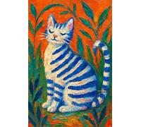 BACK TO VINTAGE Tabby Cat - A5 A4 A3 Cute Cats and Funny Animals Poster Wall Art Home Decor Art Print Featuring Playful Pets and Adorable Creatures for Living Room