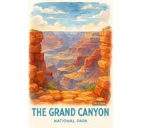 BACK TO VINTAGE The Grand Canyon Landscape - A4 Travel City Poster Wall Art Home Decor Art Print with Iconic Landmarks and Global Views for Culture Inspired