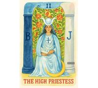 BACK TO VINTAGE THE HIGH PRIESTESS - A5 A4 A3 Tarot Card and Zodiac Sign Poster Wall Art Home Decor Featuring Mystical Astrology and Esoteric Symbols for Spiritual Spaces