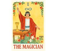 BACK TO VINTAGE THE MAGICIAN - A5 A4 A3 Tarot Card and Zodiac Sign Poster Wall Art Home Decor Featuring Mystical Astrology and Esoteric Symbols for Spiritual Spaces