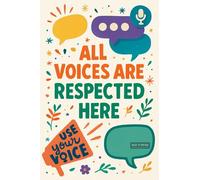 BACK TO VINTAGE Vibrant Poster Promoting Inclusivity With Colorful Speech Bubbles - Elegant Motivational Speech Poster A4 Wall Art for Daily Inspiration in Home Office or Personal Growth Space