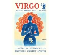 BACK TO VINTAGE VIRGO - A5 A4 A3 Tarot Card and Zodiac Sign Poster Wall Art Home Decor Featuring Mystical Astrology and Esoteric Symbols for Spiritual Spaces