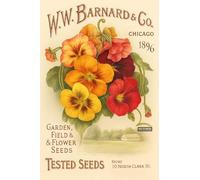 BACK TO VINTAGE WW.BARMARD Co - A5 A4 A3 Retro Advertising Sign Poster with Flower Illustrations and Botanical Descriptions for Wall Decoration (A5 (210x148mm), High-resolution paper)