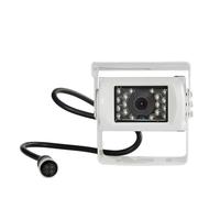Back up Camera 4PIN RCA HD CCD IR Night For Vision Car Rear View Reversing Parking Camera For Truck Van Bus Lorry White Reversing Camera(4Pin non mirror)